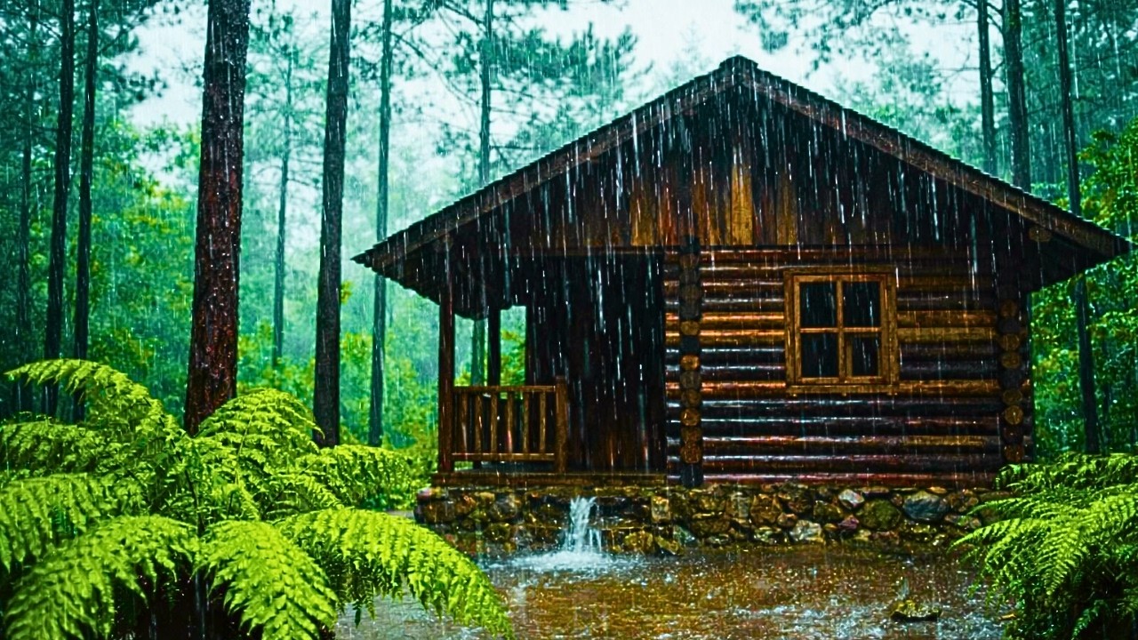 Som de Chuva Suave no Telhado durante o Dia para Relaxar | Barulho de Chuva para Dormir