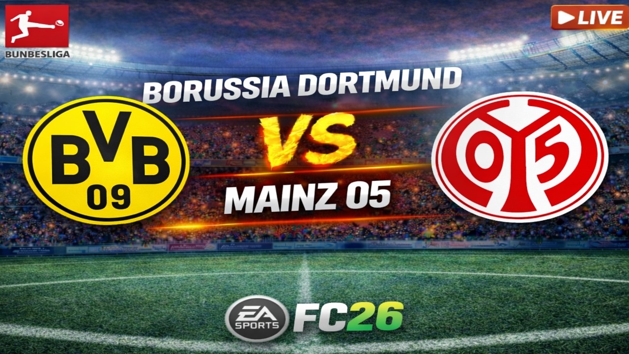 BORUSSIA DORTMUND 1 vs 1 MAINZ 05 LIVE | Bundesliga Showdown | PS5 FC 26 Gameplay 🔥⚽