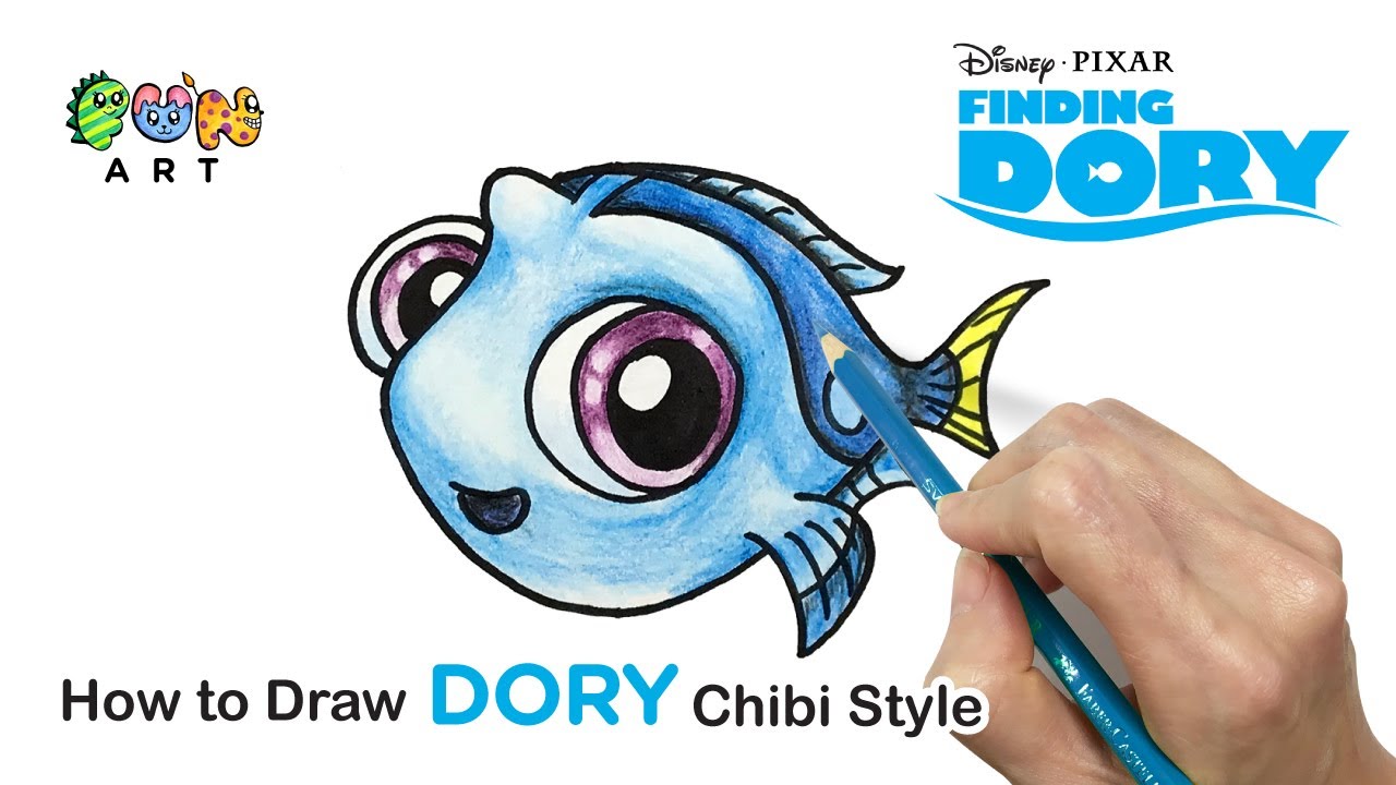 How To Draw DORY | FINDING DORY | CHIBI STYLE
