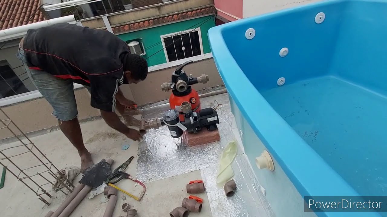 instalação Piscina Autoportantes não é nescessário colocar tijolos ideal deck de madeira para lajes