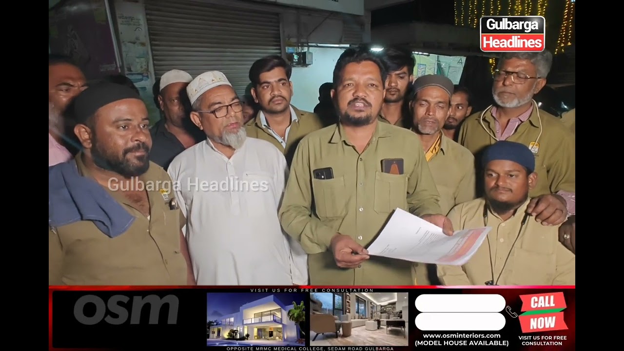 Gulbarga: SDTU members demand  auto stands on Ring Road through Nayeem Khan to MLA Kaneez Fatima.