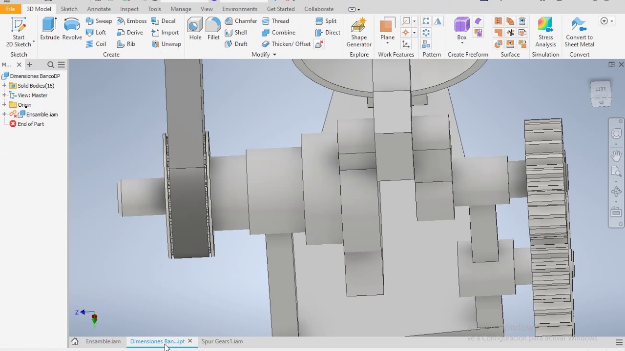 Tutorial Inventor 2020: Ensamble de 