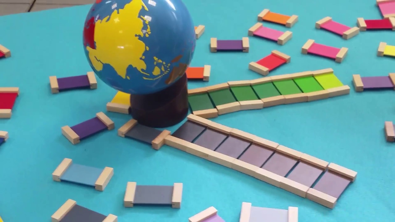 How to present coloured tablets 3, first presentation, second and games.