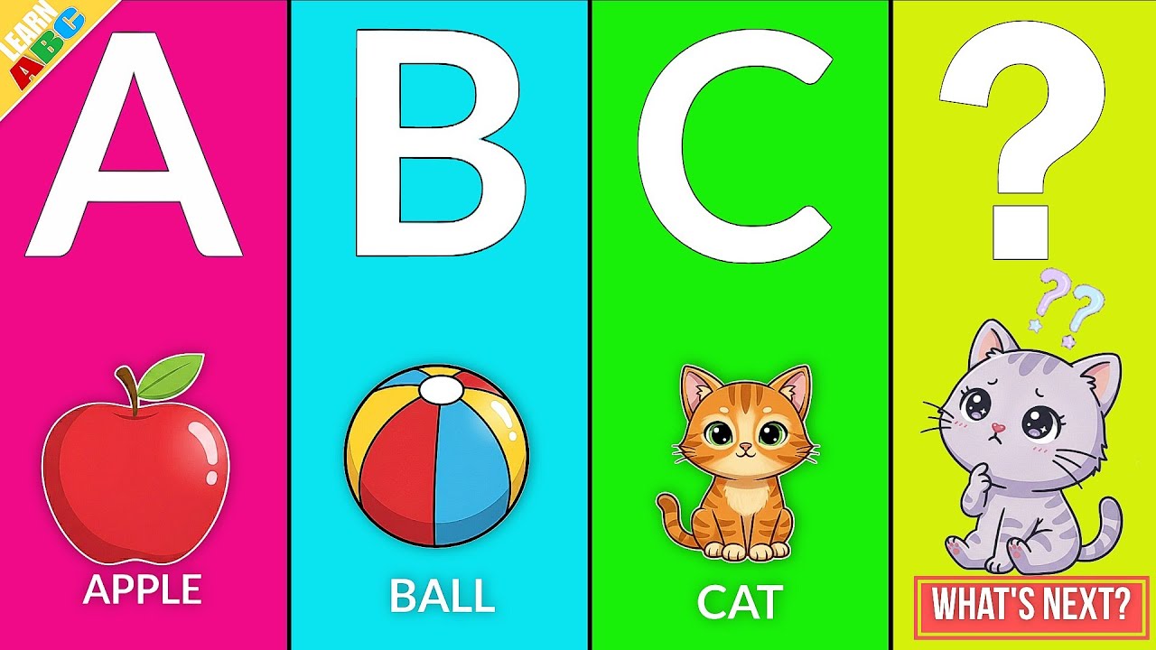 Learn ABCs for Toddlers | A for Apple, B for Ball | Alphabet First Words