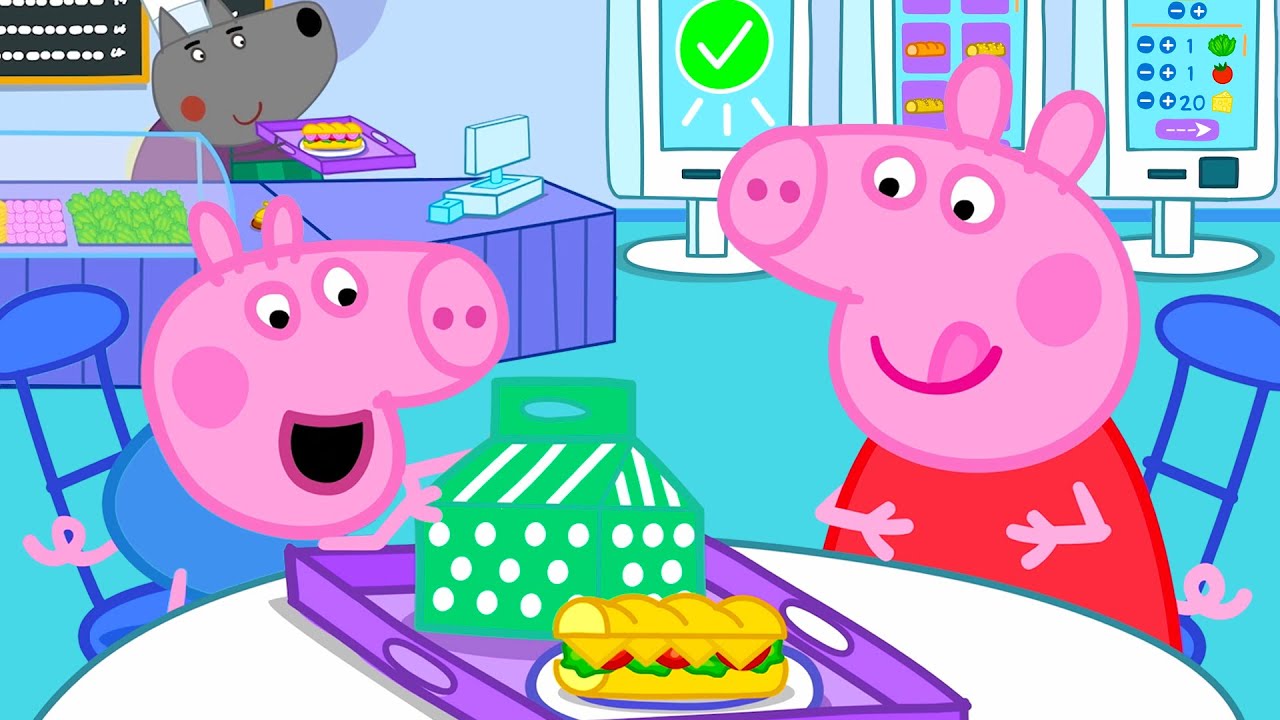 A loja de Sanduíches! 🥪 Contos da Peppa Pig 🐽 Peppa Pig Português Brasil