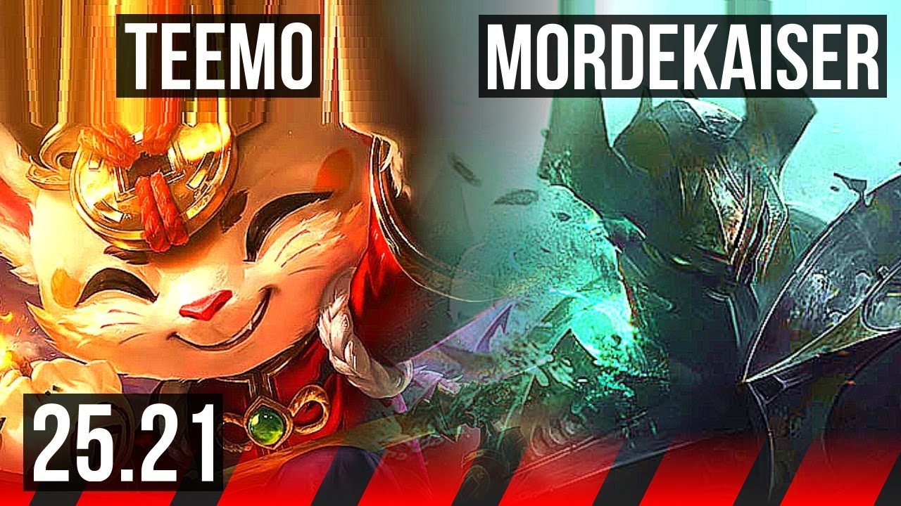 TEEMO vs MORDEKAISER (TOP) | 7/0/1, 6 solo kills, Godlike | EUW Diamond | 25.21