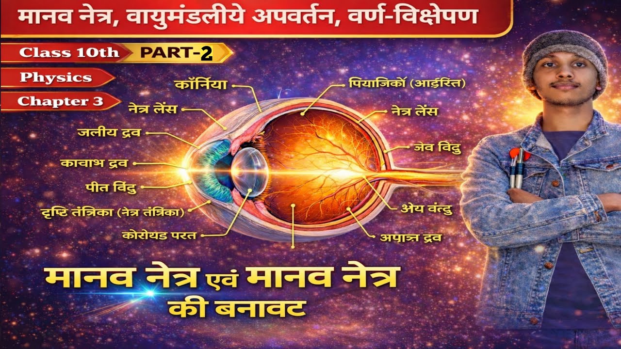 मानव नेत्र | मनुष्य अपनी आँख से कैसे देखता है? 👁️ | Class10th #Physics | Chapter-3 | Part-2