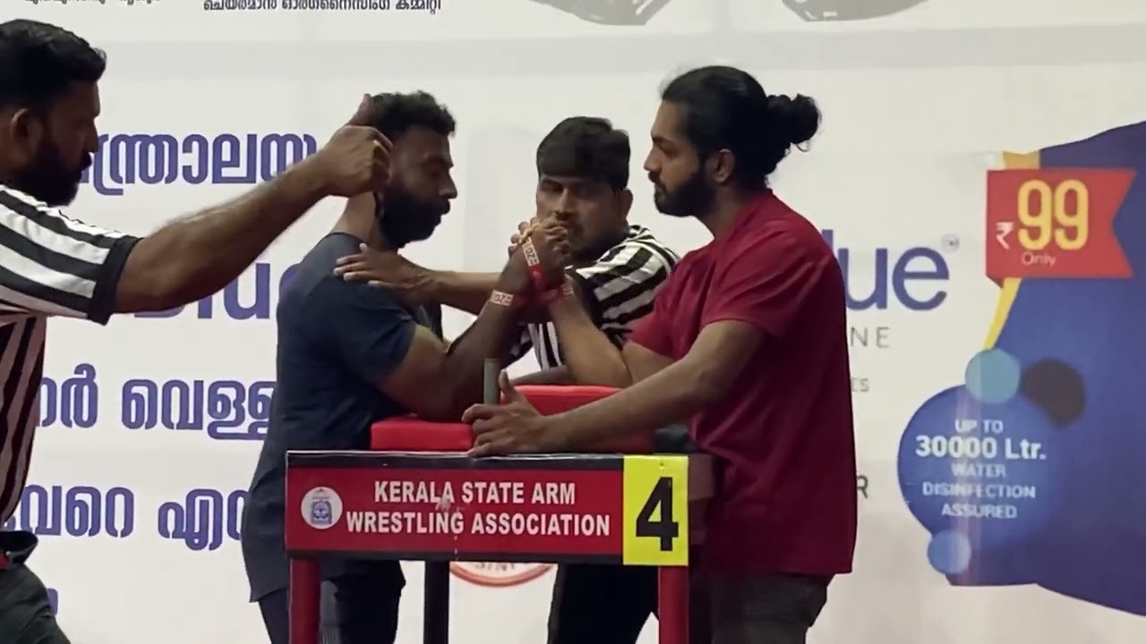 44th Kerala state armwrestling championship 65kg bout | steev ajith soudh sanu  #armwrestlingkerala