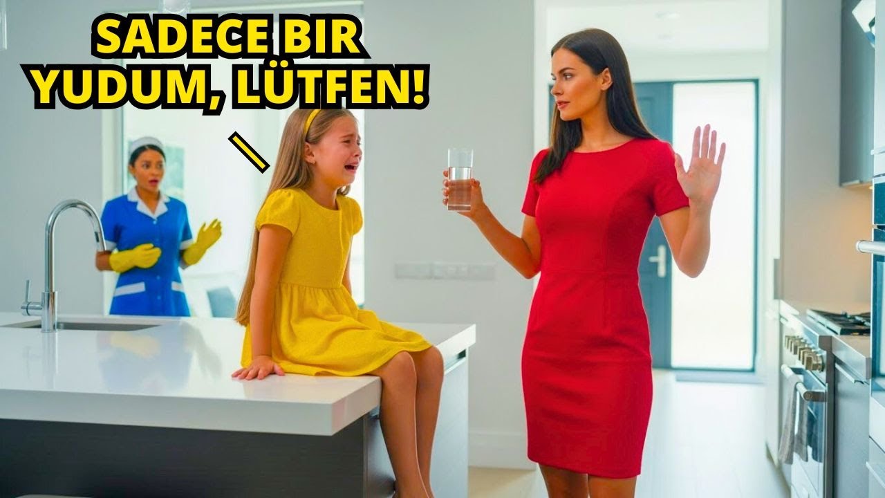 MİLYONERİN KIZI SU İÇİN YALVARIYORDU AMA ÜVEY ANNE GÜLÜYORDU... TA Kİ TEMİZLİKÇİ HER ŞEYİ KAYDEDENE
