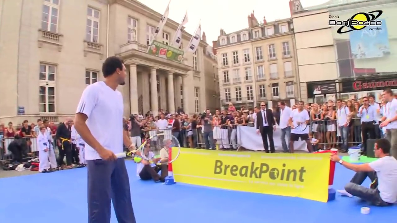 Jo Wilfried TSONGA in Nantes - Breakpoint - French Tennis Champion demonstration