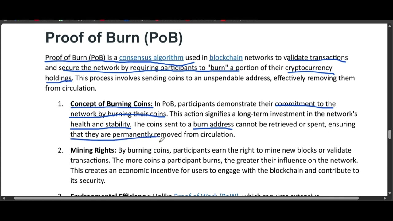 Proof of burn consensus 