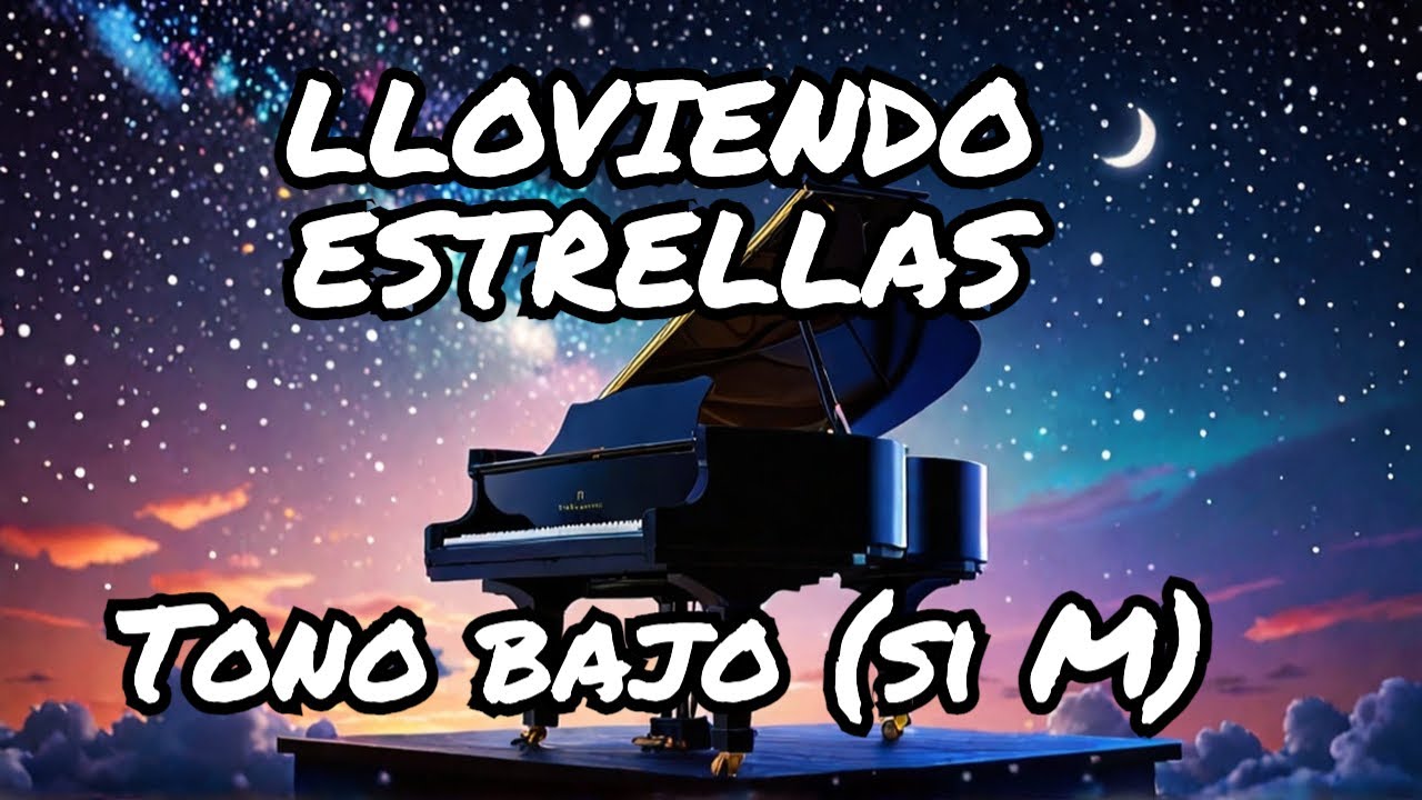 Cristian Castro - Lloviendo estrellas tono bajo (Si M) | Piano Instrumental