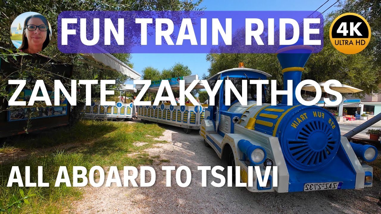 GREECE ZAKYNTHOS Fun Train Ride on the Greek Island of Zakynthos