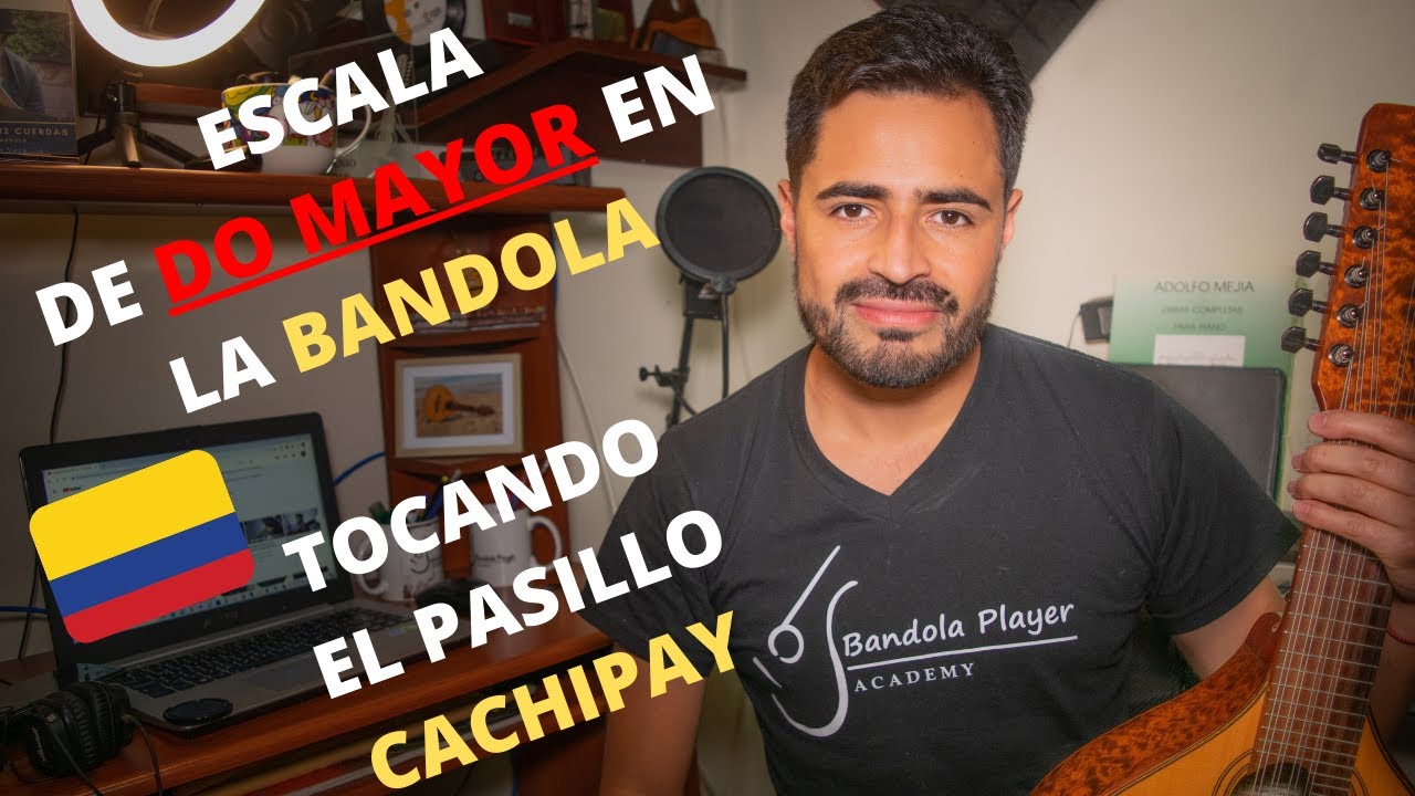 COMO TOCAR LA ESCALA DE DO MAYOR EN LA BANDOLA  -  Aprendiendo el pasillo CACHIPAY