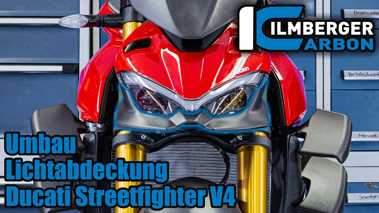 Umbau Verkleidungsoberteil unter dem Licht | Ducati Streetfighter V4 2020 by Ilmberger Carbon
