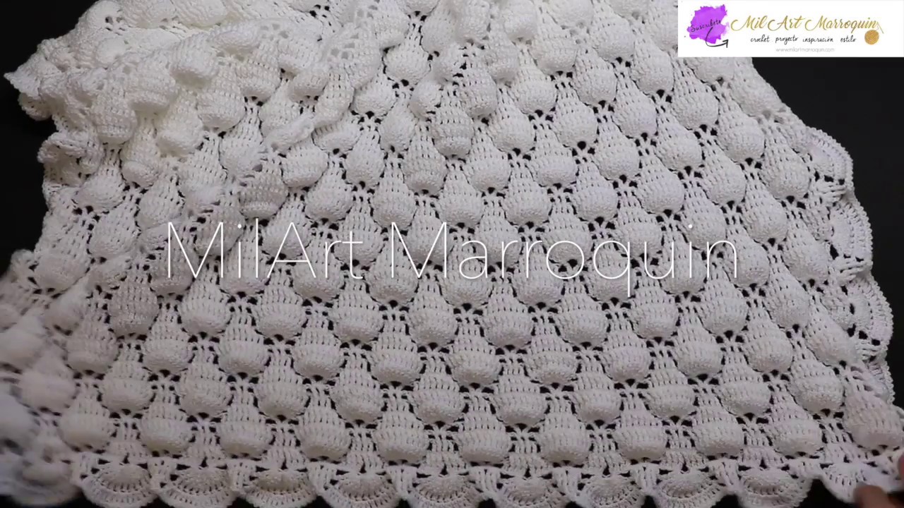 Manta o Cobija Crochet para bebe paso a paso (cc)