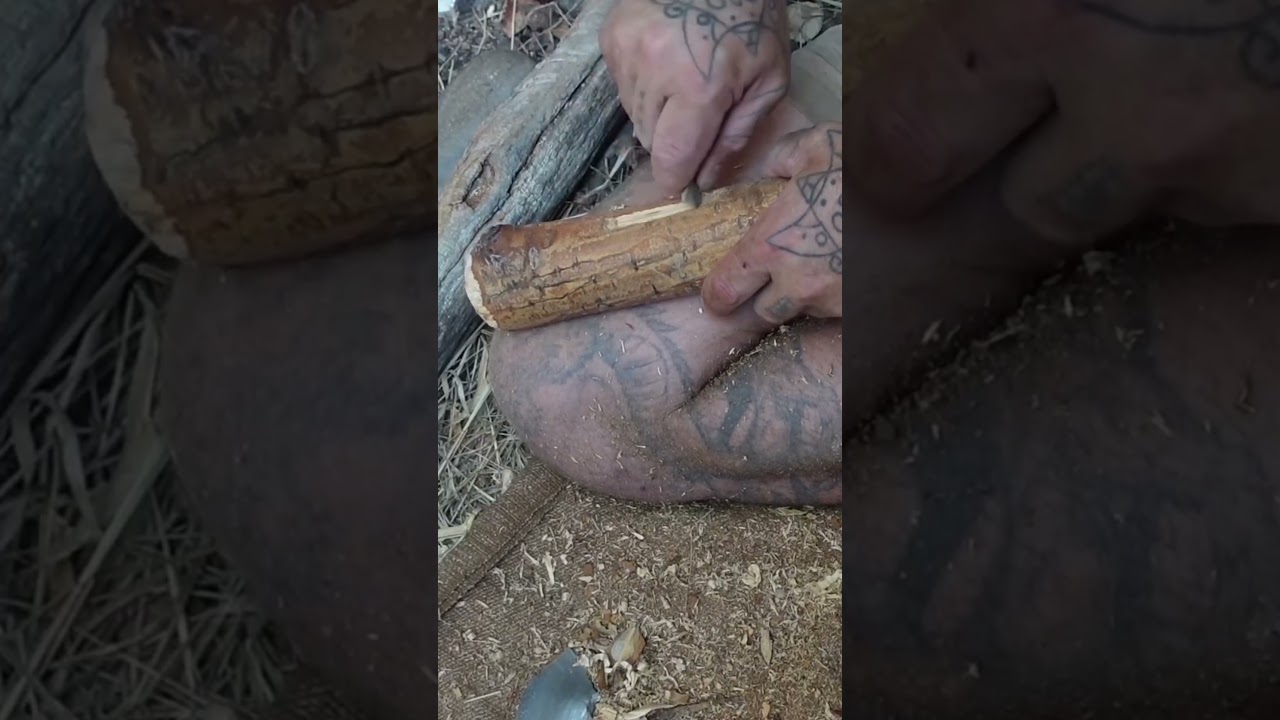 STONE Age AXE In Action #survival #stoneage #outdoorsman #bushcraft #ancienthistory
