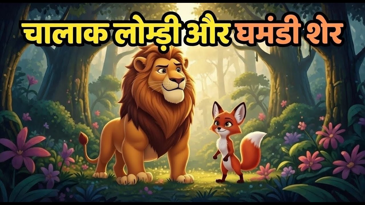 🦊🦁 चालाक लोमड़ी और घमंडी शेर | The Clever Fox and the Proud Lion | 🦊🦁