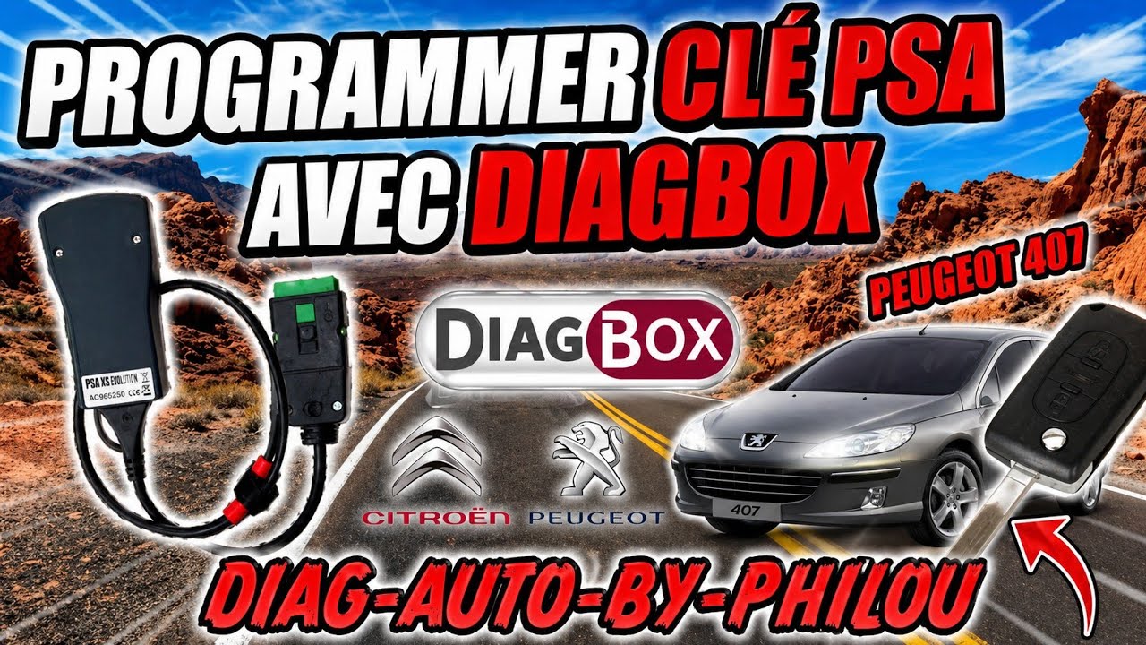 Programmer clé PSA Avec Diagbox ( Sur une 407 )