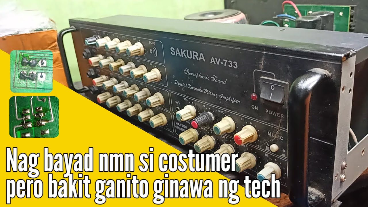 Sakura av-733 amplifier ‼️di pantay ang tunog ng Left at Right channel