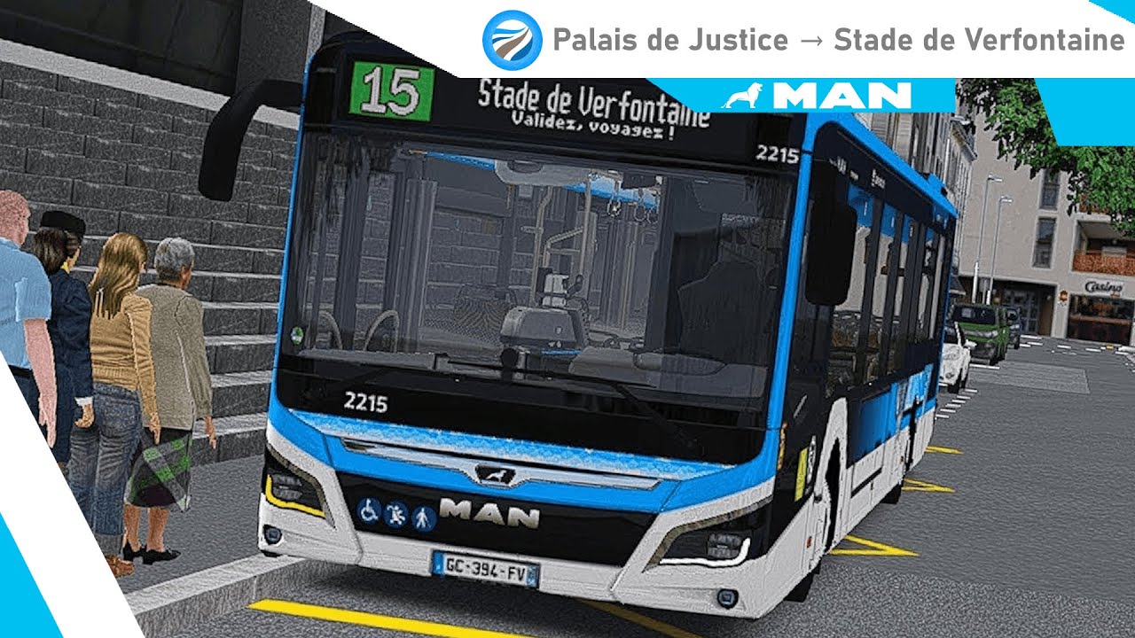 OMSI 2 Saint-Servan v3 | Ligne 15 Palais de Justice → Stade de Verfontaine | MAN New Lion's City.