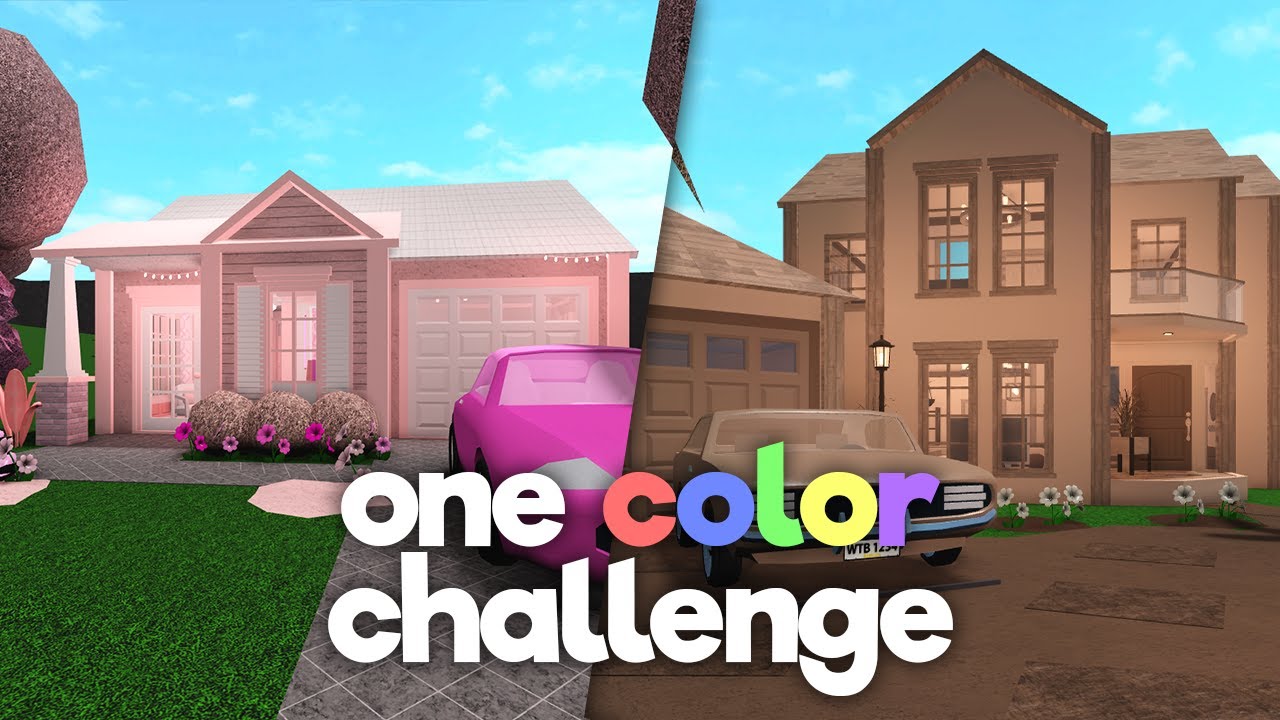 ONE COLOR build off challenge w/ frenchrxses (bloxburg)