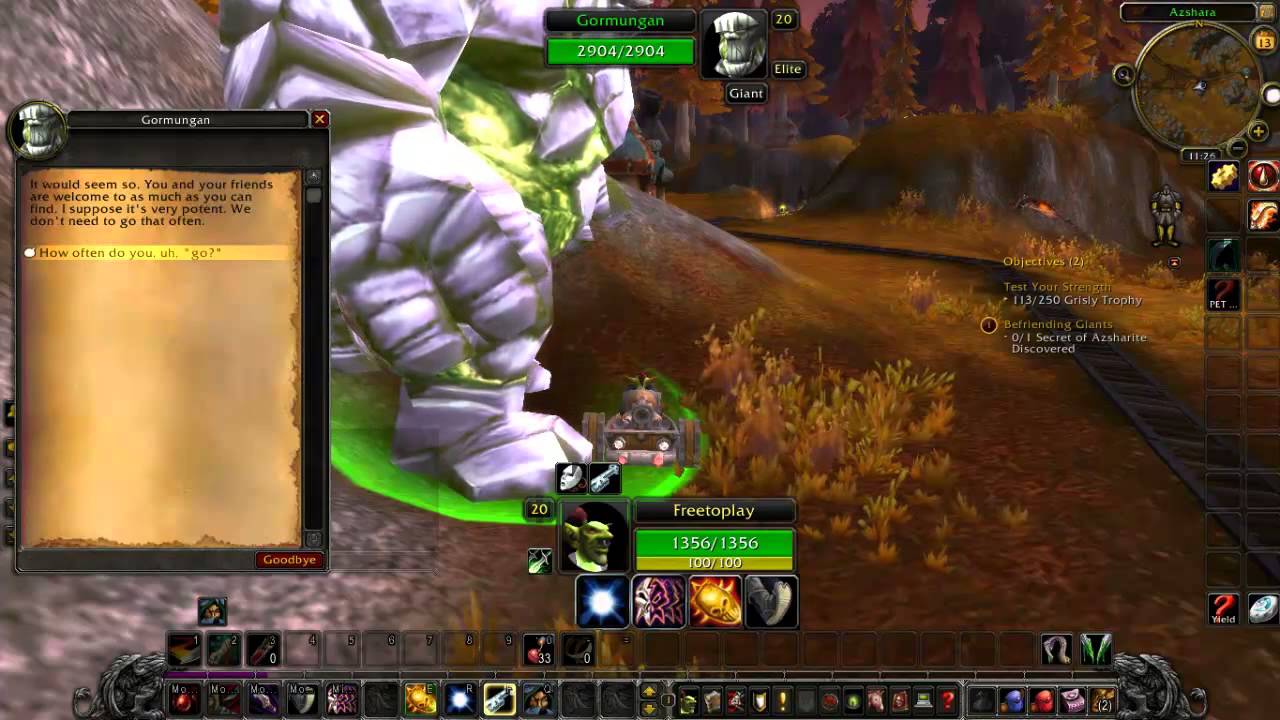 Befriending Giants - World of Warcraft Quest