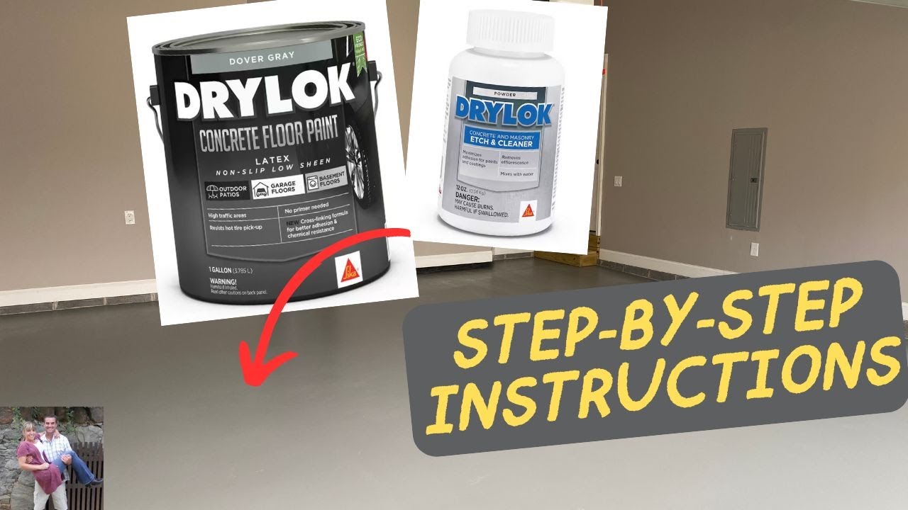 Drylok Garage Floor Concrete Etch & Paint Complete How To