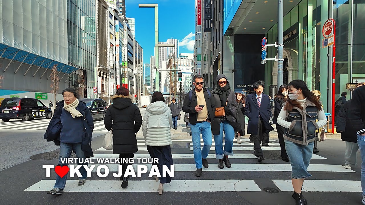 Tokyo Japan, Walking Tour Ginza and Nihonbashi, Chuo City, Travel, 4K