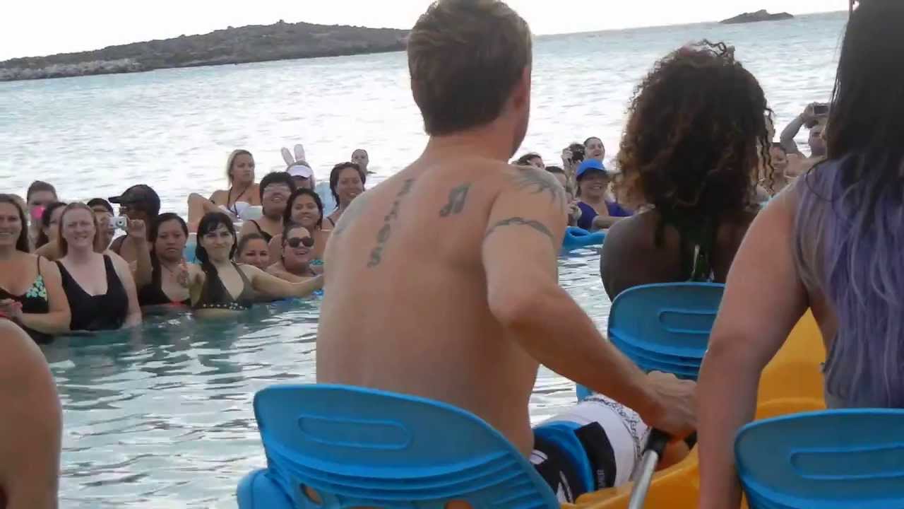 BSB Cruise 2013-  Beach Party-  Paddle Boats-  Brian vs Nick
