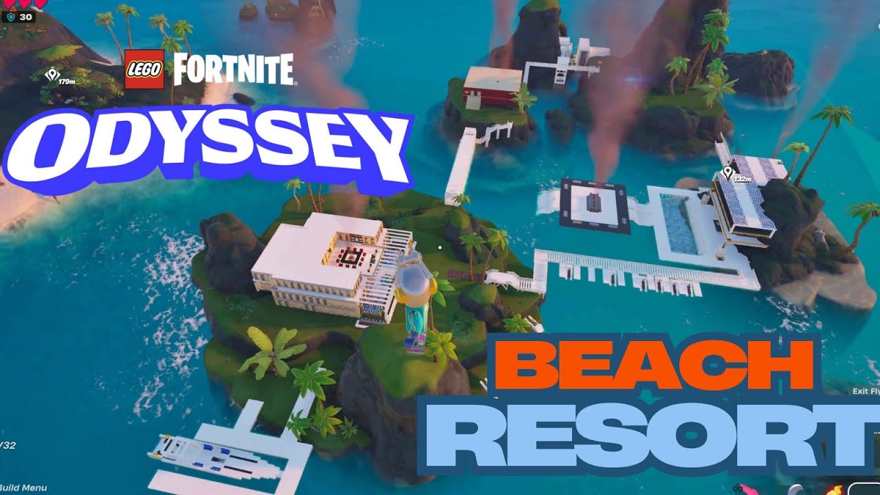Ultimate Beach Resort Build in Lego Fortnite