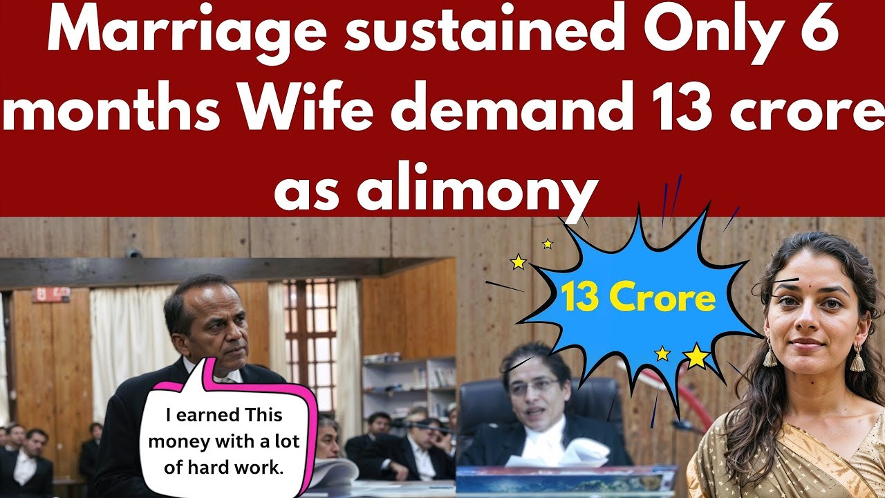 Wife Demands 13Crore| We live together 6 Months only as Husband wife | Alimony Case|HCK|