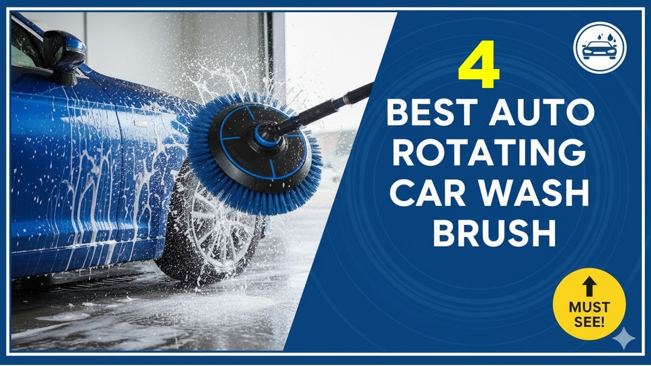 4 Best Auto Rotating Car Wash Brush 🔥 Electric Auto Rotating Car Brush 🔥 Winning Tech Review