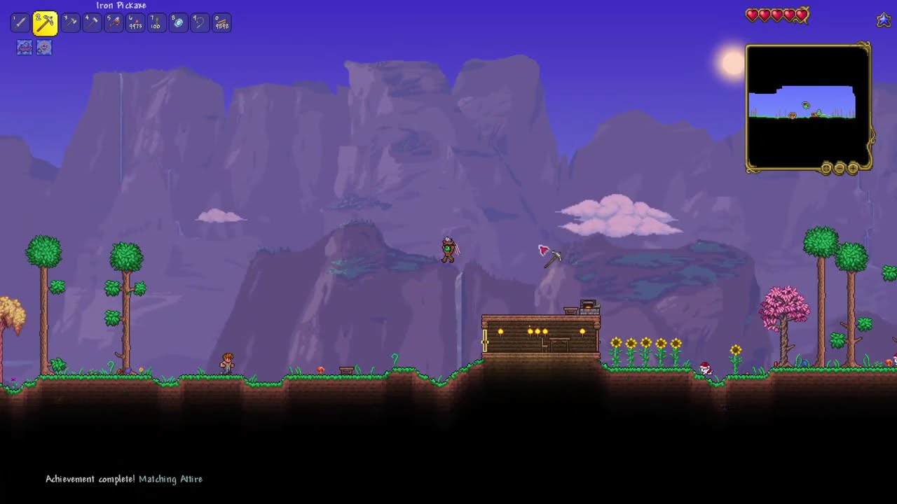 playing terraria for the 