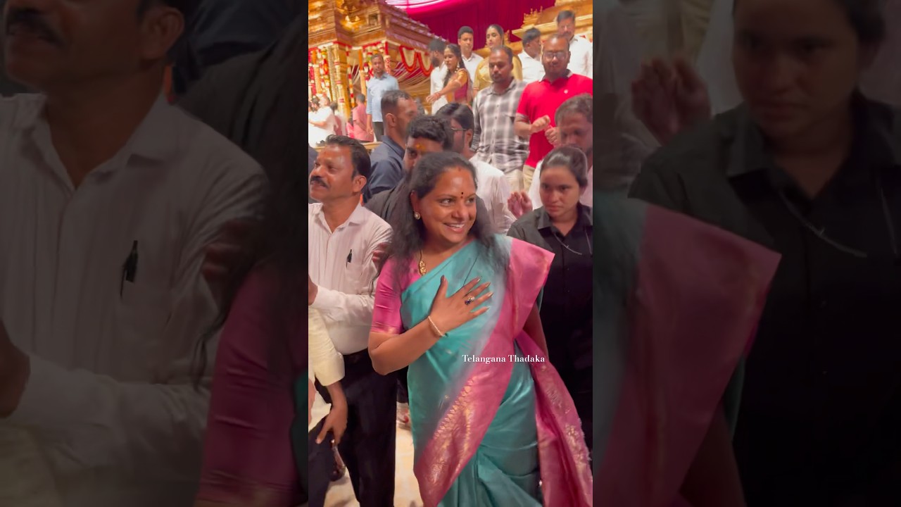 MLC Kavitha Attended MLC Chinnamail Anji Reddy Son Marriage | #kavitha #ytshorts #viral