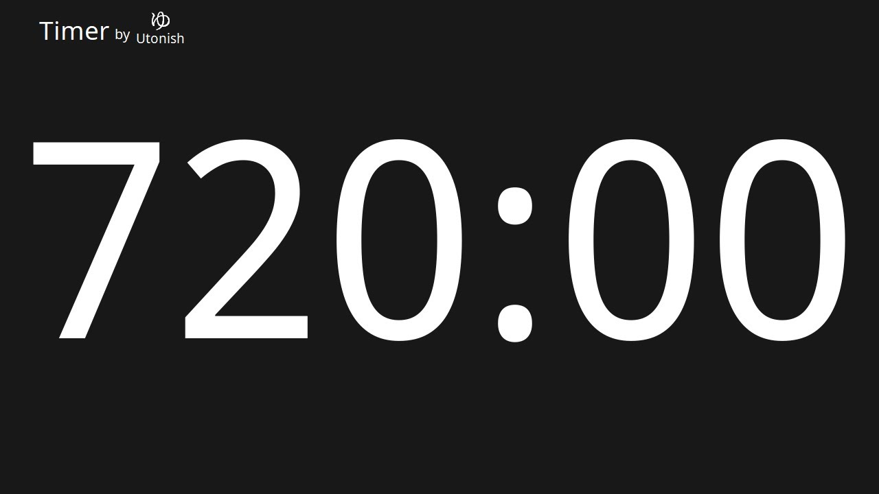 720 Minute Countdown Timer