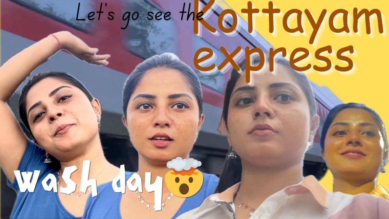 ഇന്ന് തിരുമ്പി ഓടി 🚋ട്രെയിന്റെ അടുത്തോട്ടു🥵| Anjanashiva #kochi #washing #day #dayvlog #edappally