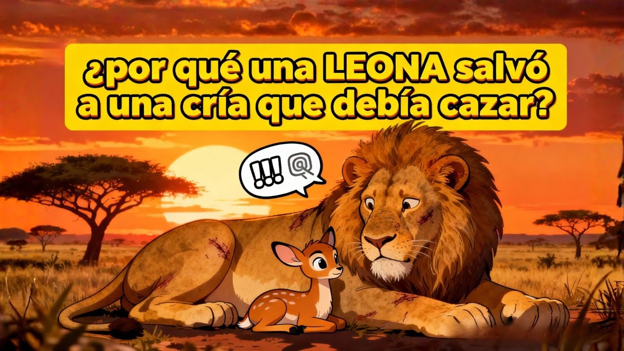¿Por qué una LEONA salvó a una cría que debía cazar?😱🌿Una historia de instinto, ternura y valentía