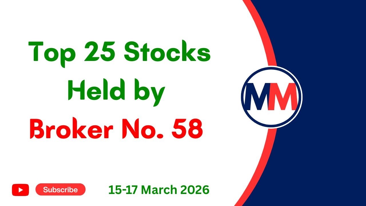 Top 25 Stocks Held by Broker No. 58 this week