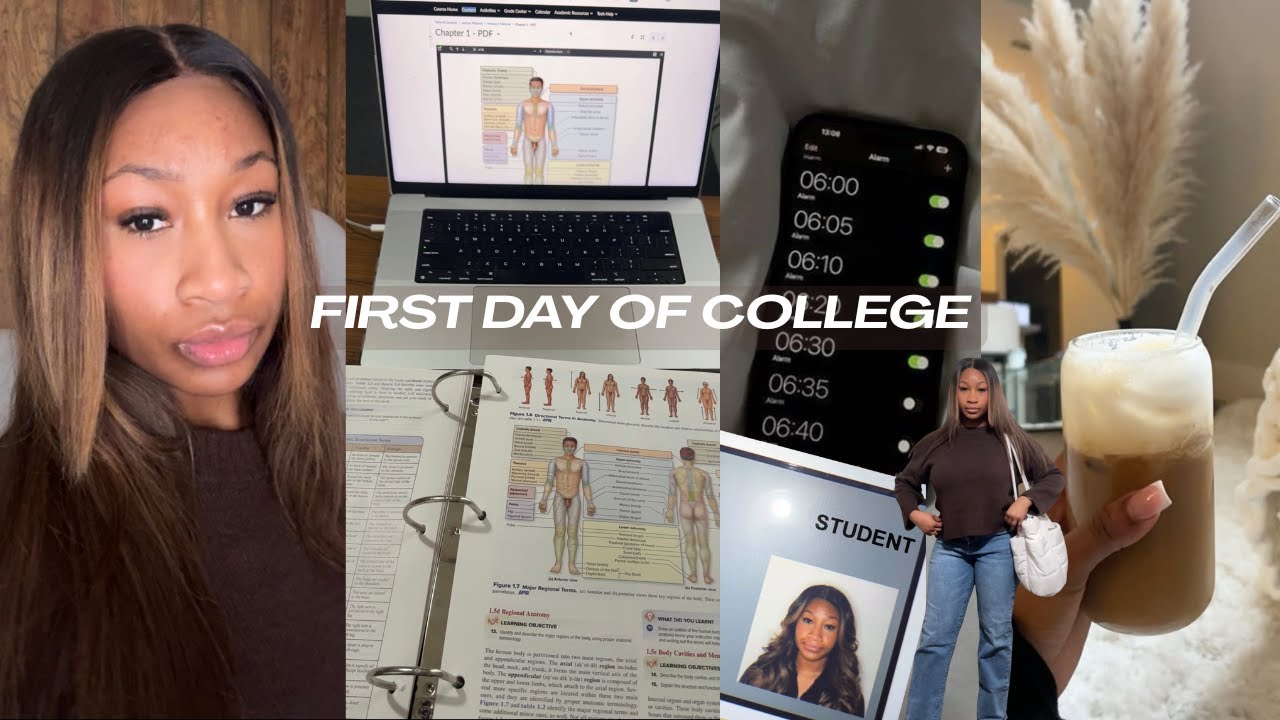 My First Day of College | 6AM Routine, Study Vlog & Student Life  | Anaiya Dejour
