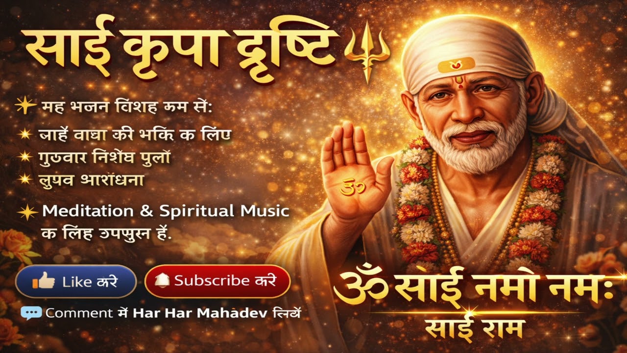 साईं कृपा दृष्टि 🔱 | Om Sai Namo Namah | Sai Bhajan | Spiritual Devotional Song