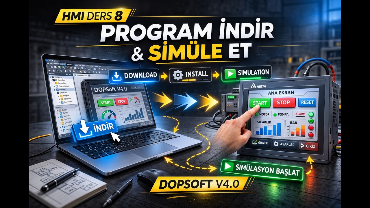 DELTA HMI DOPSOFT 4.0 ISP SOFT SİMÜLASYON NASIL YAPILIR ?