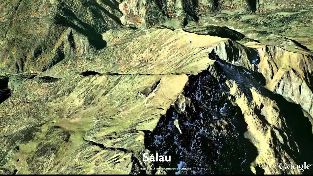 Survol de la montagne couserannaise (ouest de l'Ariège).