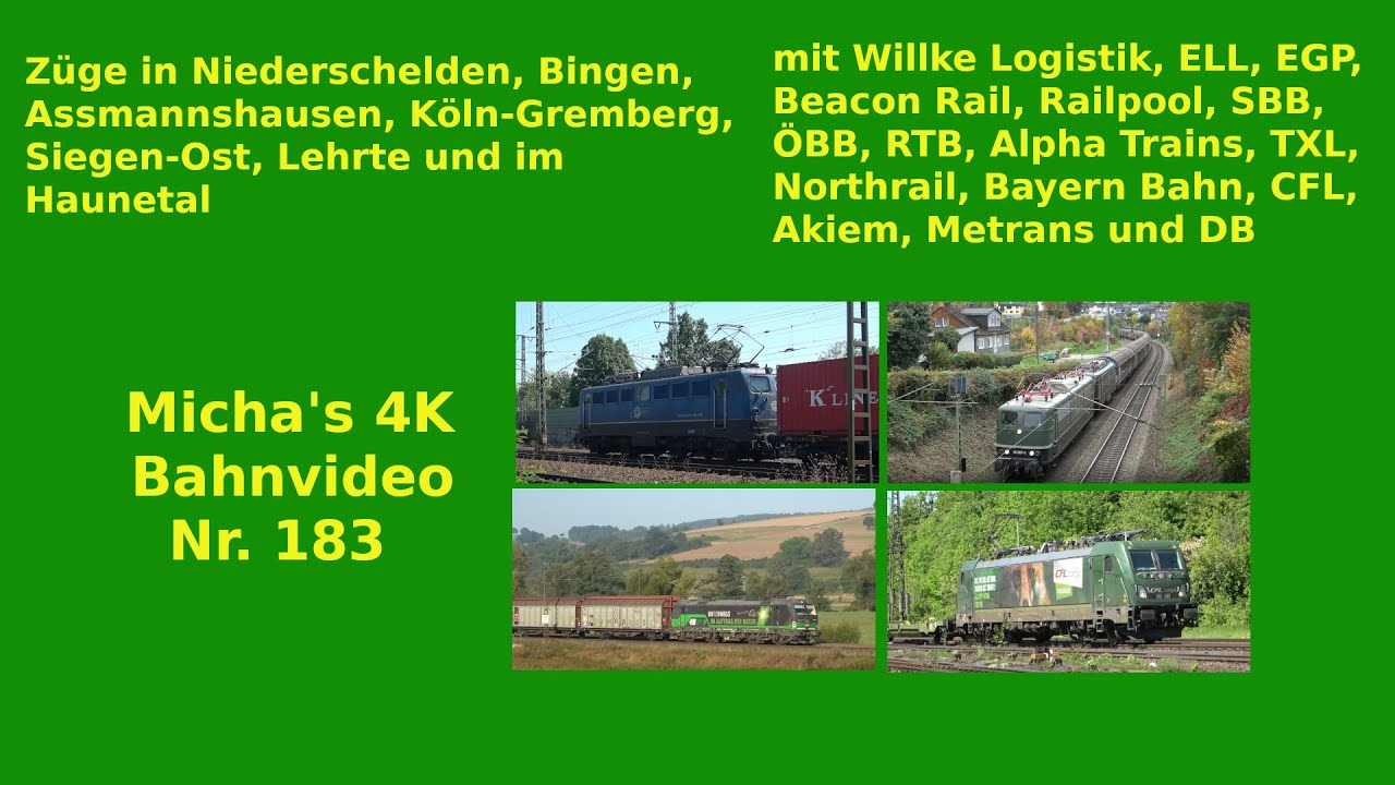 Bunter Güterverkehr in Gremberg, im Haunetal, in Lehrte, Bingen, Assmannshausen usw.