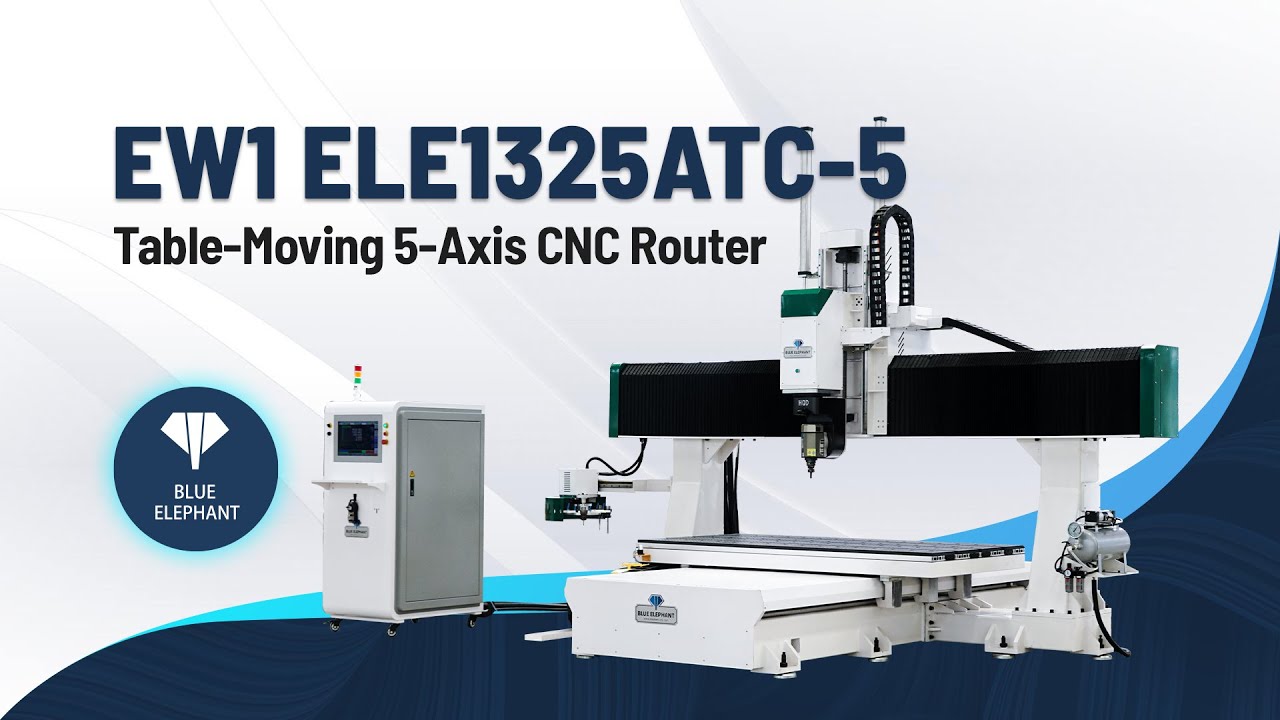 High End 1325 ATC-5 EW1 Moving Table 5 Axis CNC Router at Cost Price in America USA