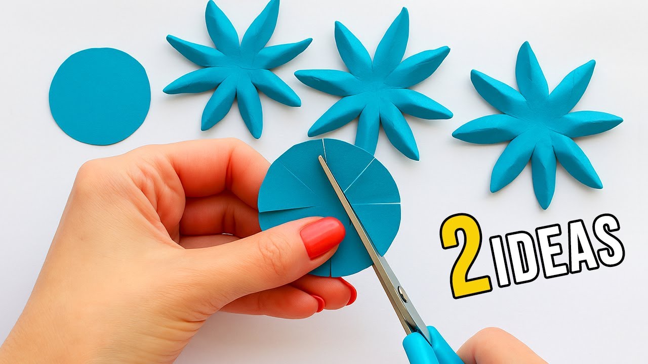 2 Gorgeous Paper Flowers from Cardboard Rolls 🌺 Stunning DIY Craft Ideas!