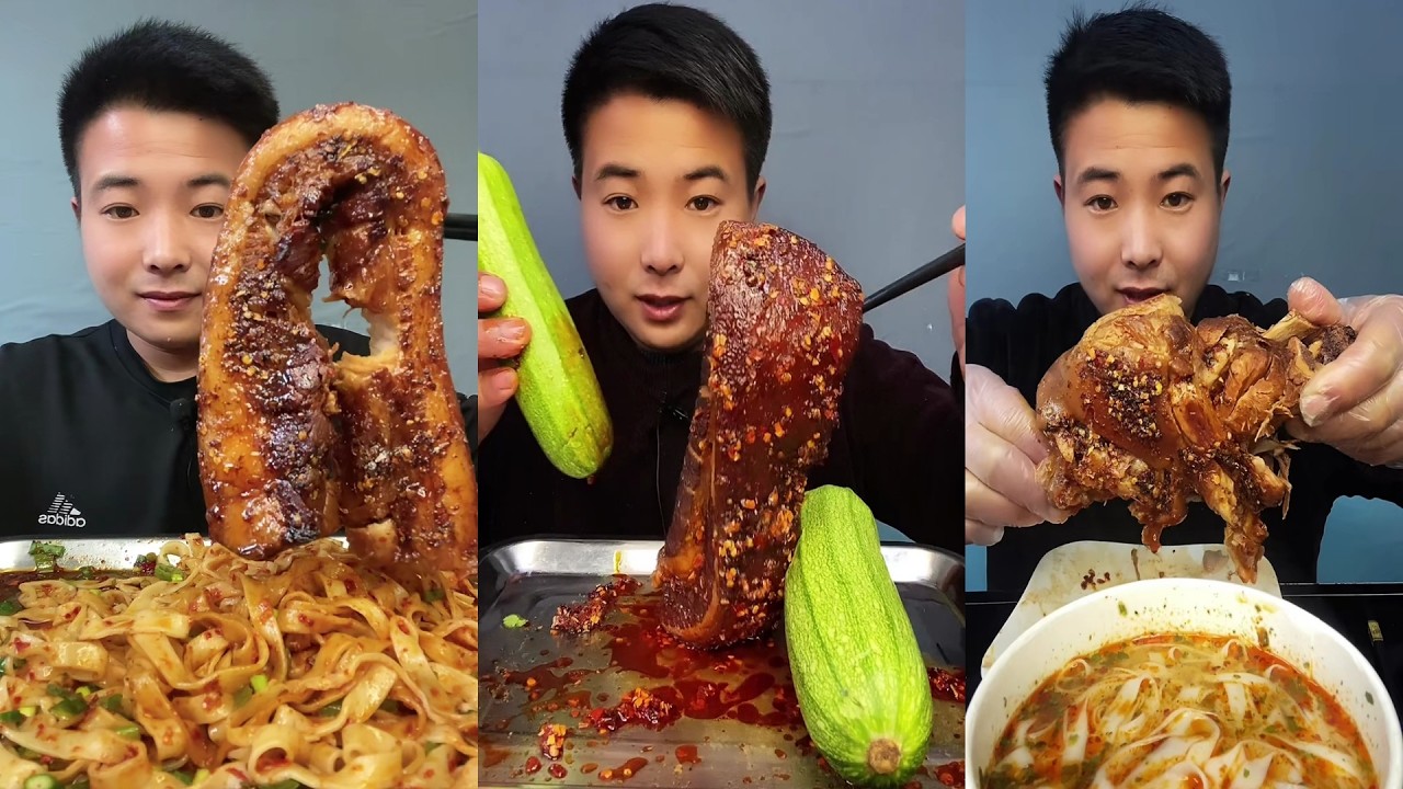 【ASMR】【MUKBANG】BIG BRAISED PORK BELLY | EATING SHOW |CHINESE MUKBANG |食べ |吃播 LOVE ASMR #咀嚼音 #364
