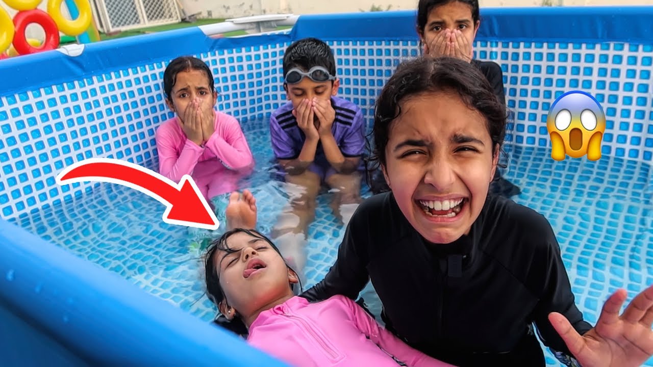 جوجو تغرق بالمسبح ... تعالوا شوفوا كيف ! سوالف بناتي