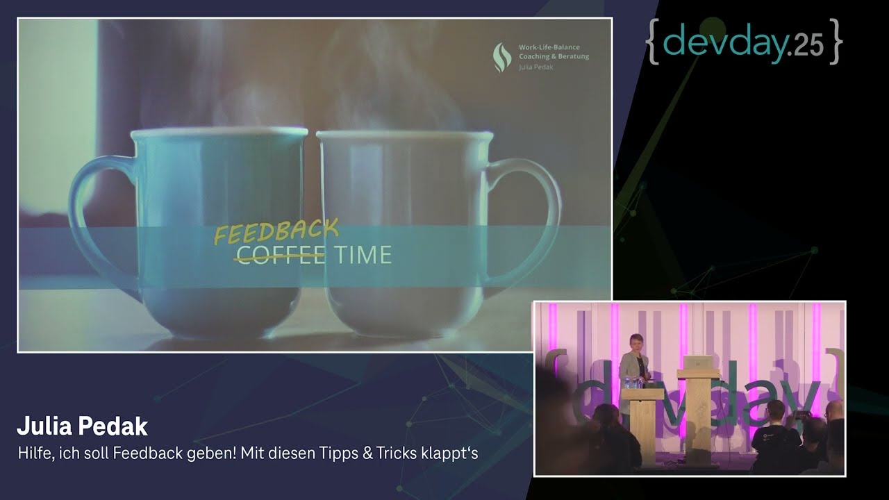 Dev Day 2025: Julia Pedak - Hilfe, ich soll Feedback geben! Mit diesen Tipps & Tricks klappt‘s
