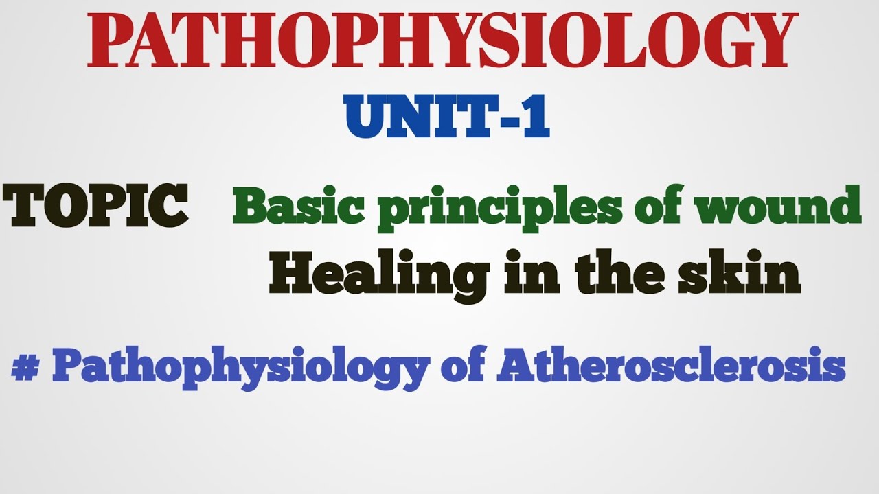Pathophysiology # Basic principles of wound healing in the skin#pathophysiology of Atherosclerosis 